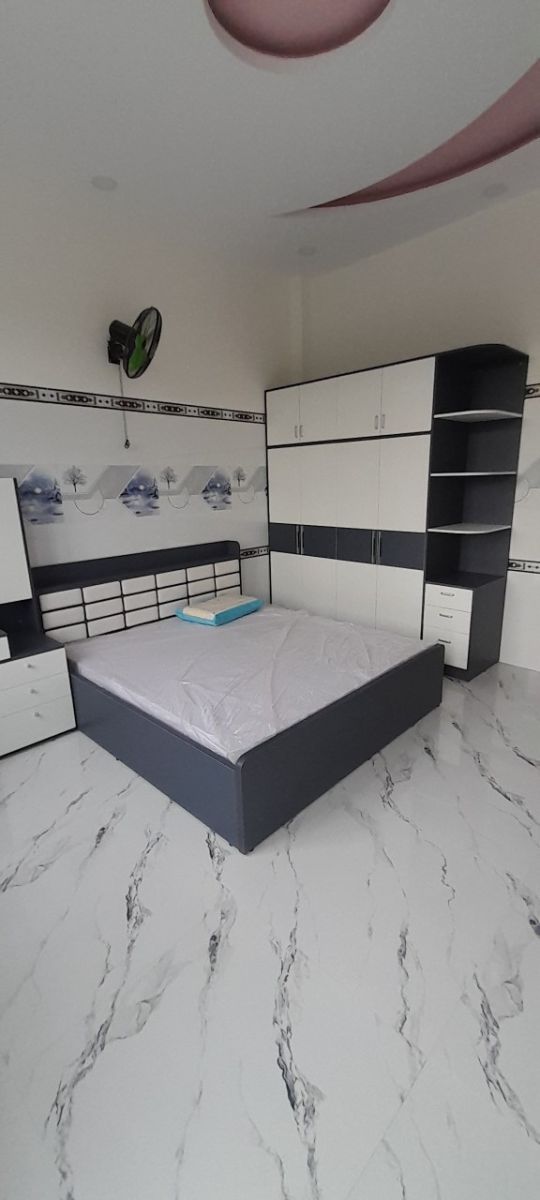 giường gỗ MDF chống ẩm phủ melamin