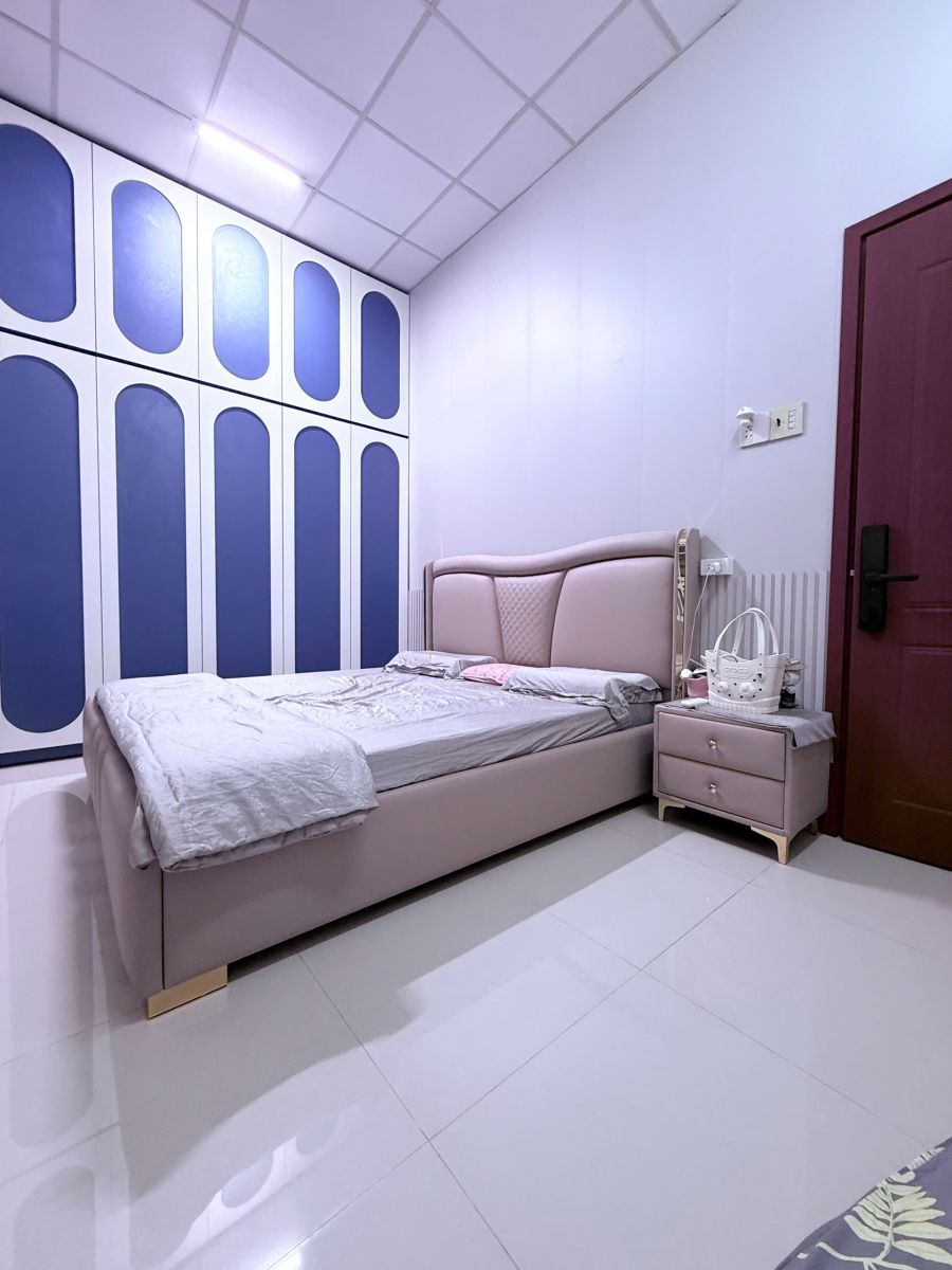 giường gỗ công  nghiệp bọc da