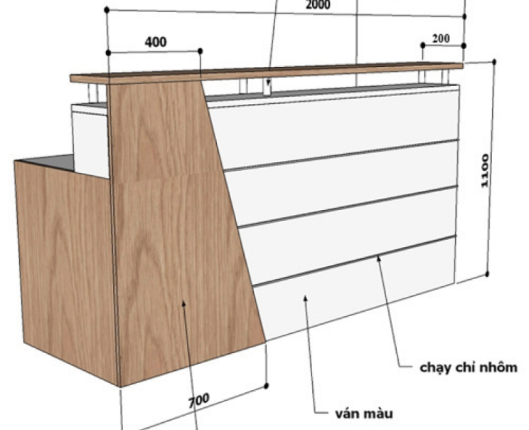 QUẦY LỄ TÂN QLT 05
