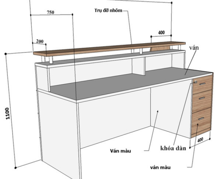 QUẦY LỄ TÂN QLT 05