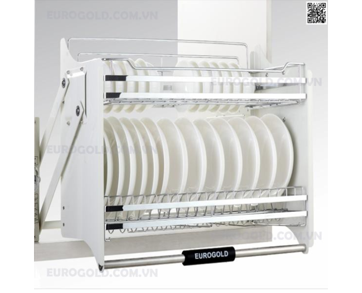 Giá bát đĩa nâng hạ  inox 201 mạ crom EUI160 – Eurogold